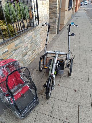 Bici que se convierte fácil en carrito