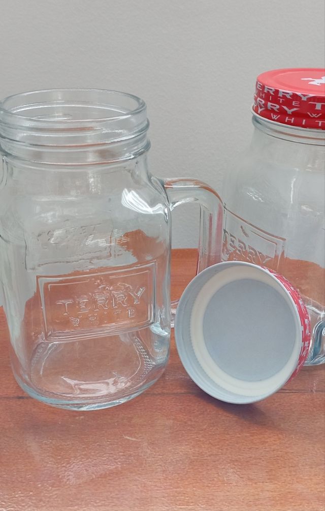 Pack de 2 jarras de cristal con tapa Terry White
