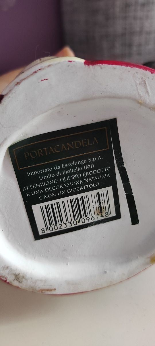 Porta candela babbo natale natalizia 