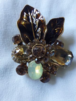 Broche y colgante para collar diseño floral mujer