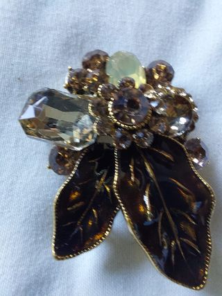 Broche y colgante para collar diseño floral mujer