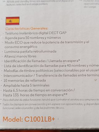 Teléfono digital inalambrico