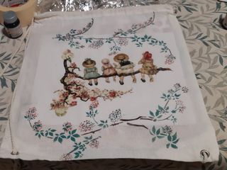 Mochila de tela tipo saco