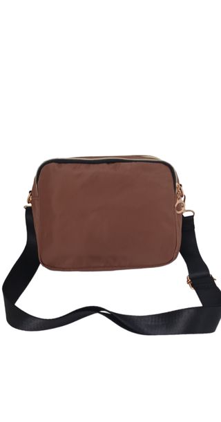 Bolso Bandolera Lazo Ajustable Impermeable Marrón