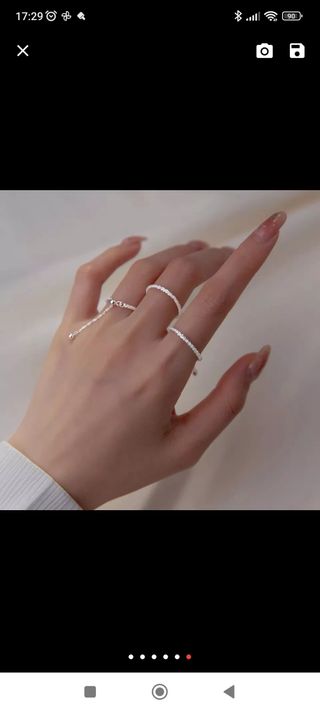 Anillo ajustable plata de ley