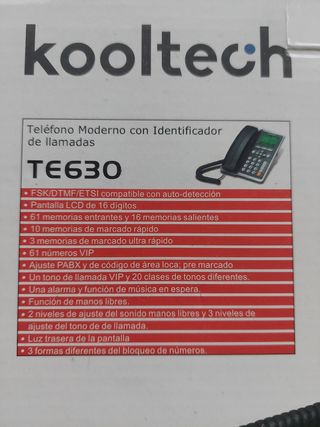 Teléfono fijo con identificador