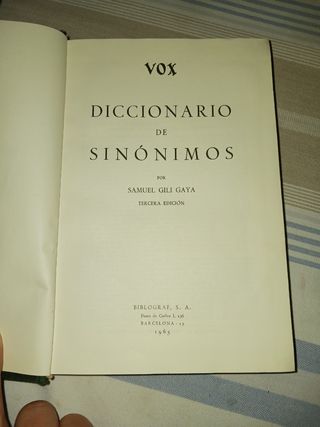 DICCIONARIO DE SINÓNIMOS