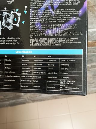 Ventilador PC Akasa Vegas TLX ARGB LED