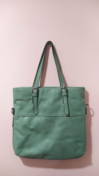 Bolso grande maxibolso turquesa