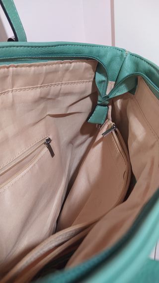 Bolso grande maxibolso turquesa