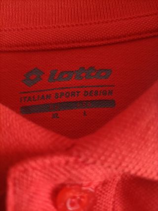 Polo Lotto  rojo manga larga talla XL