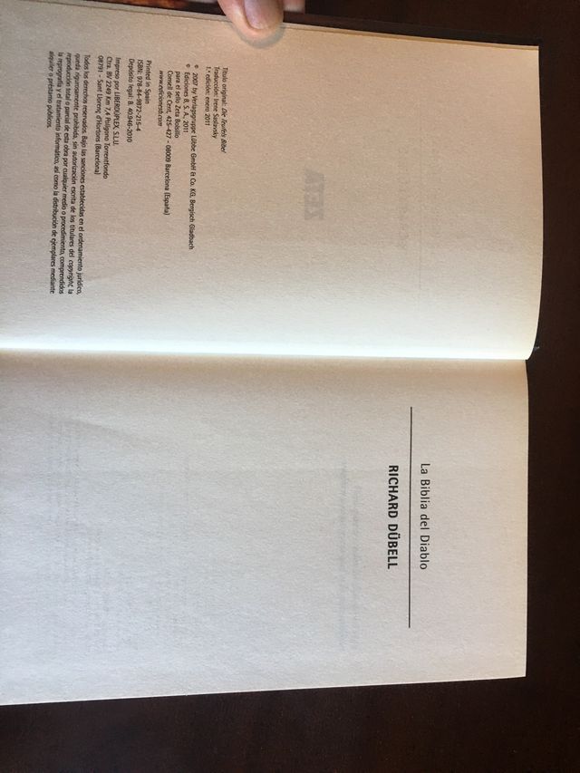 LA BIBLIA DEL DIABLO. Richard Dübell.