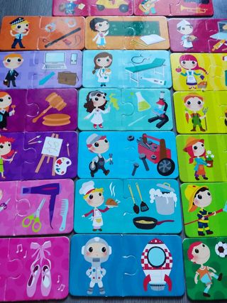 Puzzle de asociación profesiones