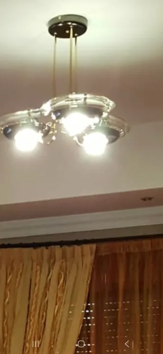 2 lampara salon una con tres luces y la otra con