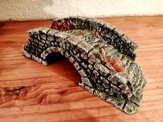 Pesebre/Belén artesanal de barro y tela con luz