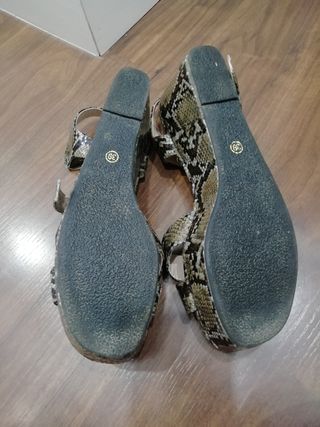 sandalias con cuña y plataforma del 39.