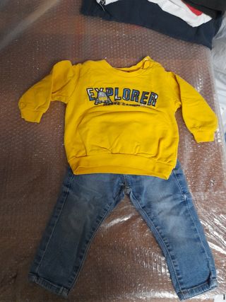 Felpa e jeans 12 /18 mesi