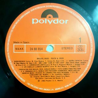 Vinilo MIGUEL RIOS Rock & Ríos / Así pasen 30 años