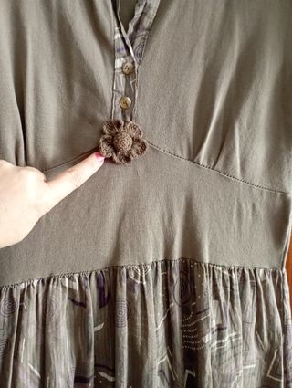 Vestido L 40 - XL 42, falda abullonada