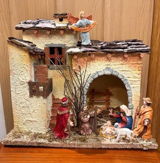 Nacimiento o portal de Belen antiguo, grande