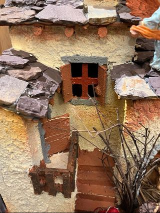 Nacimiento o portal de Belen antiguo, grande