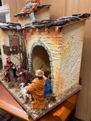 Nacimiento o portal de Belen antiguo, grande