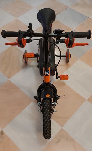 Bicicleta niño 14 pulgadas btwin naranja