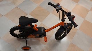 Bicicleta niño 14 pulgadas btwin naranja
