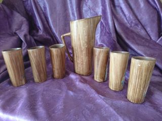 JARRON Y VASOS CERAMICA ANTIGUOS