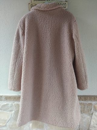 Abrigo largo , imitación de piel de borrego mujer