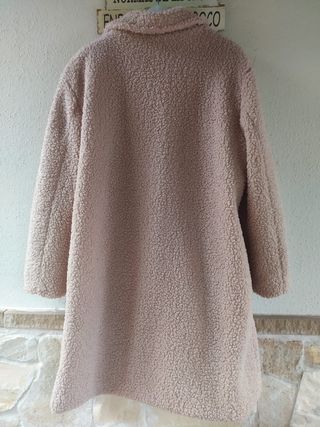 Abrigo largo , imitación de piel de borrego mujer