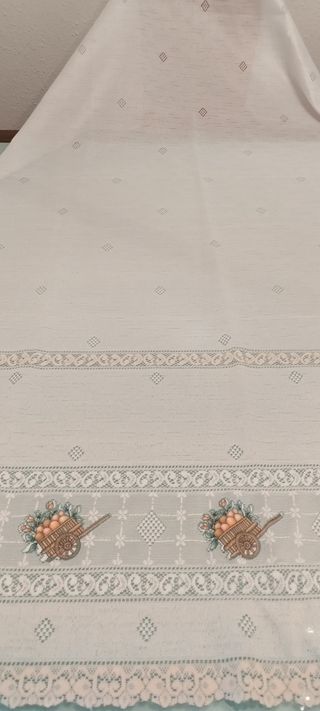 Cortina de cocina con cenefa