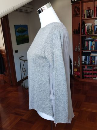 Maglione donna grigio perla. Zara. S