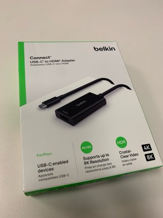 Adaptador Belkin de USB Tipo-C a HDMI (NUEVO)