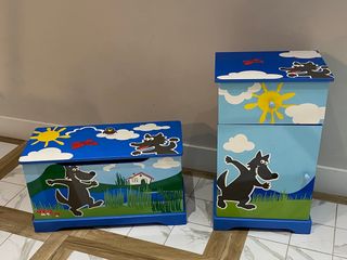 Cajonera y baúl infantil