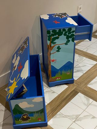 Cajonera y baúl infantil