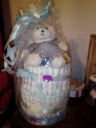 Tarta pañales bebé