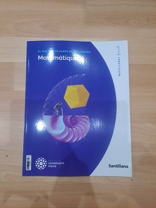 Libro matematicas Batxillerat 1
