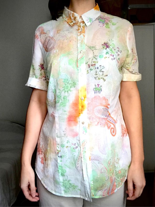 Camisa estampada vintage psicodelia Brax