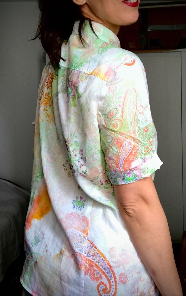 Camisa estampada vintage psicodelia Brax