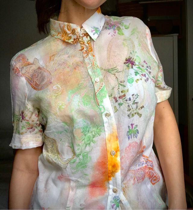 Camisa estampada vintage psicodelia Brax