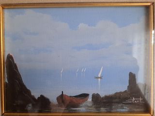 Quadro con cornice vintage