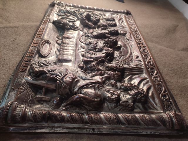 Antiguo cuadro "última cena de Jesús"