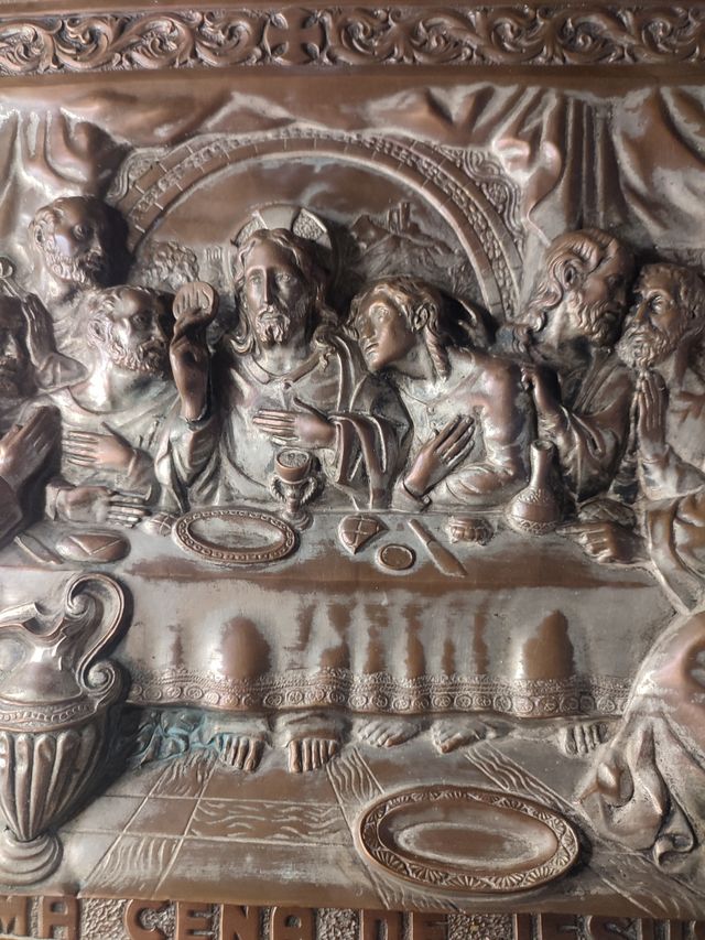 Antiguo cuadro "última cena de Jesús"