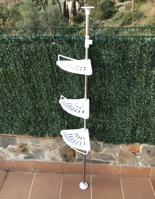 Estantería de baño telescópica esquina 3 niveles