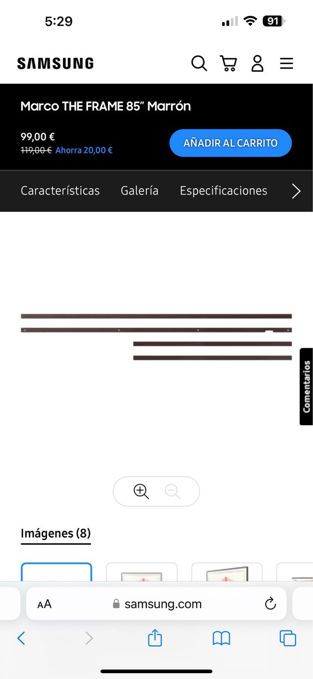 Marco THE FRAME 85” Marrón VG-SCFA85BWBXC