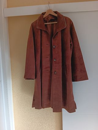 ABRIGO MARRÓN PIEL ANTE AUTÉNTICO