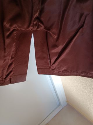 ABRIGO MARRÓN PIEL ANTE AUTÉNTICO