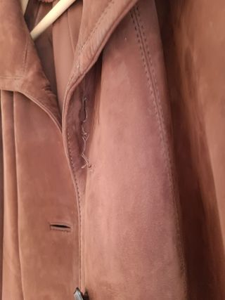 ABRIGO MARRÓN PIEL ANTE AUTÉNTICO