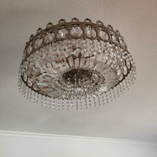 Lampara techo cristal